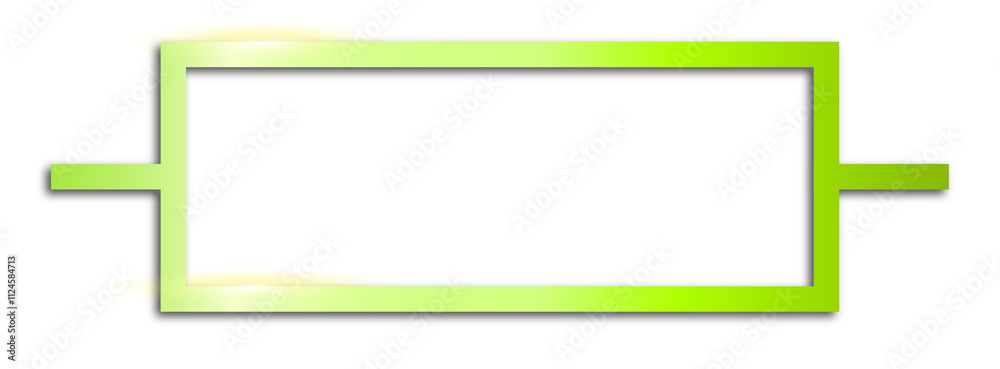 Gold Frame rectangle Luxury element gradient on isolate transparent background