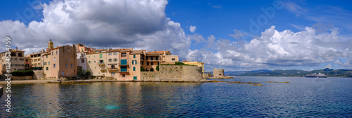 Panoramic view of the old town of Saint Tropez on the French Riviera. photo