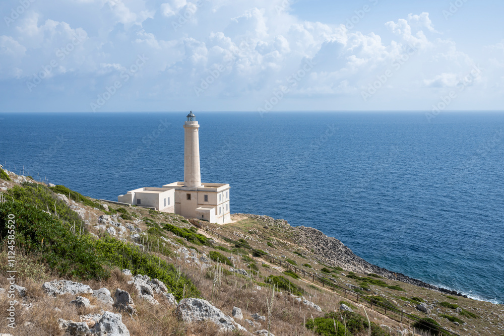 Lighthouse Faro di Punta Palascia on the coast of Otranto in Apulia Italy Lighthouse Faro di Punta Palascia on the coast of Otranto in Apulia Italy