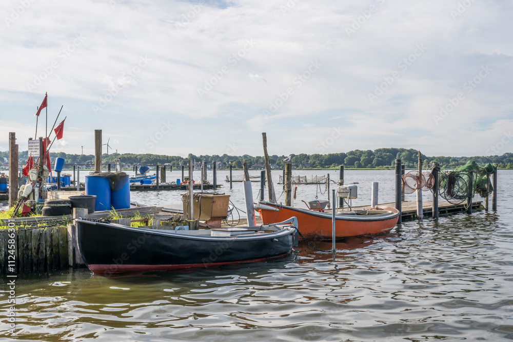Harbor of old fishing settlement Holm in Schleswig, Schleswig-Holstein, Germany. Harbor of old fishing settlement Holm in Schleswig, Schleswig-Holstein, Germany.