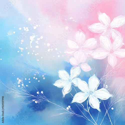 This watercolor artwork adds charm to invitations, menus, and elegant wedding branding, celebrating beauty