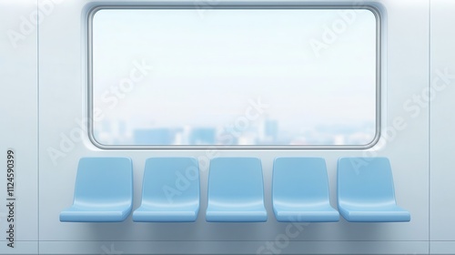 Modern Train Compartment with Comfortable Seats and View