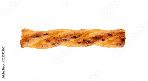 Crispy bread sticks grissini with sea salt, snacks or appetizers isolated on a transparent background