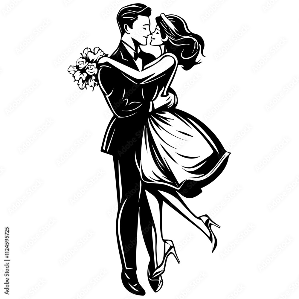 silhouette of a couple