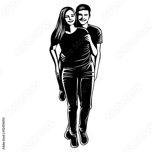 silhouette of a couple