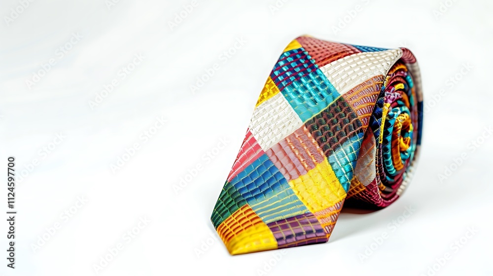 colorful tie isolated against a white background colorful tie isolated against a white background