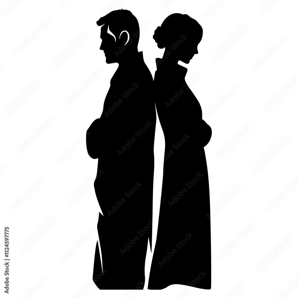 silhouette of a couple silhouette of a couple