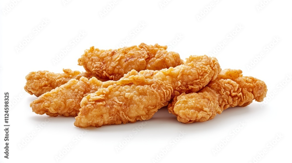 Strips of fried chicken served with honey mustard Strips of fried chicken served with honey mustard