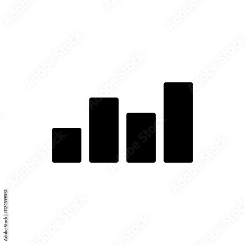 Growing graph icon vector. Chart sign and symbol. diagram icon