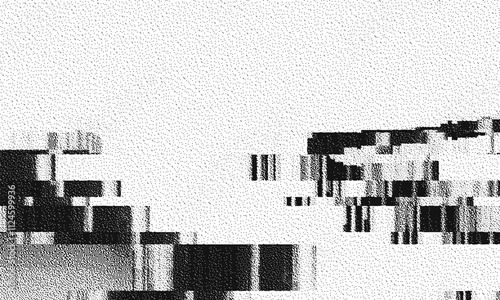 Glitch background. VHS grunge texture with noise effect and pixelation. Analog video digital errors. Retro pixel backdrop. Vector illustration.