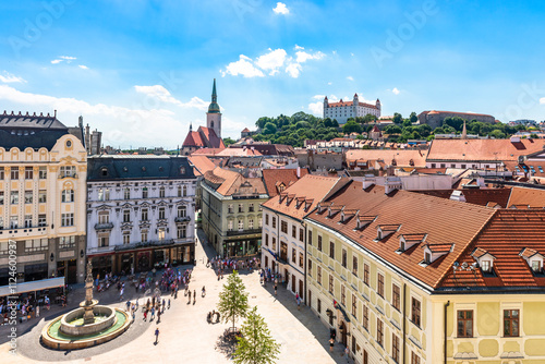 Wallpaper Mural Bratislava city view from the old town hall overlooking the main square and historic landmarks Torontodigital.ca