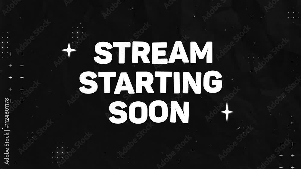 Stream starting soon looping motion graphic, stream overlay animation perfect for intro scene