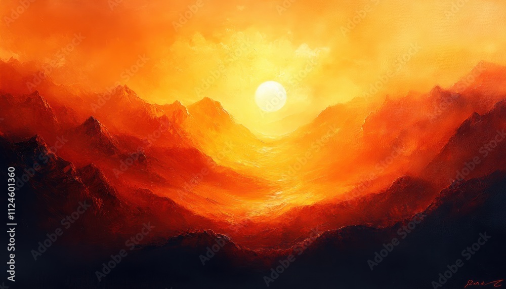 Fototapeta premium Abstract Warm Orange Gradient Background Vibrant Colorful Texture Soft Light Design Inspirational Art