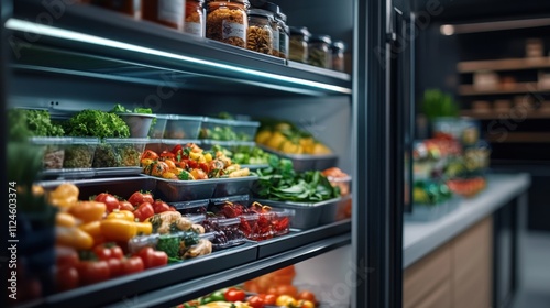 Wallpaper Mural Fresh Produce and Colorful Ingredients Displayed in Modern Refrigerator for Healthy Cooking Inspiration Torontodigital.ca