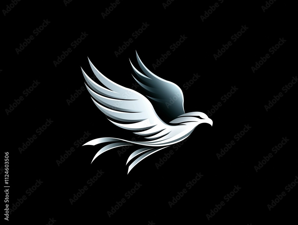A modern, abstract, and minimalist logo of an eagle designed with sleek and clean geometric lines A modern, abstract, and minimalist logo of an eagle designed with sleek and clean geometric lines