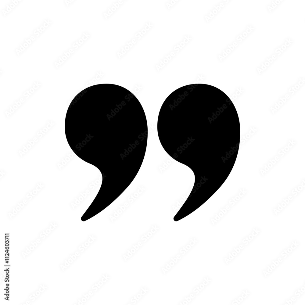 Quote icon vector. Quotation mark sign and symbol Quote icon vector. Quotation mark sign and symbol