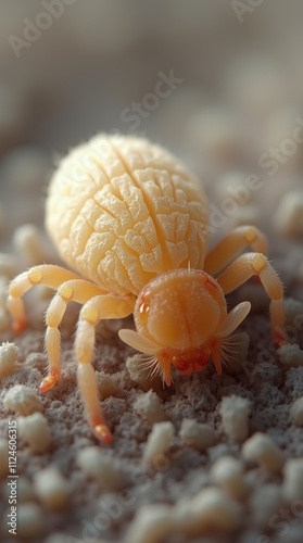 Highly Detailed 3D Rendering of a House Dust Mite in Close-Up View photo