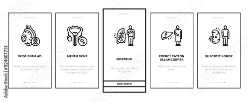 man disease health medical onboarding mobile vector prostate, stroke, diabetes, blood pressure, obesity, depression man disease health medical illustrations