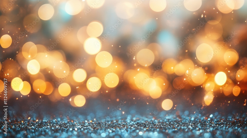 A warm and dazzling bokeh effect of golden lights with a glittery surface, evoking a magical and festive ambiance. A warm and dazzling bokeh effect of golden lights with a glittery surface, evoking a magical and festive ambiance.