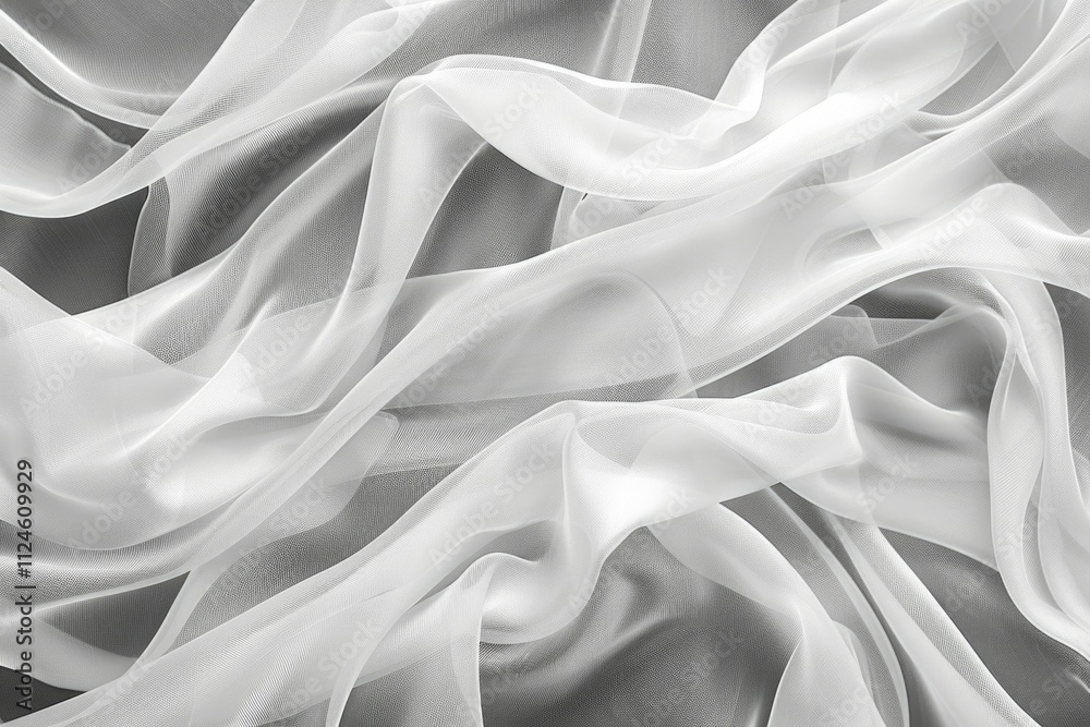 Fototapeta premium Abstract monochrome fabric background for wallpaper and design.