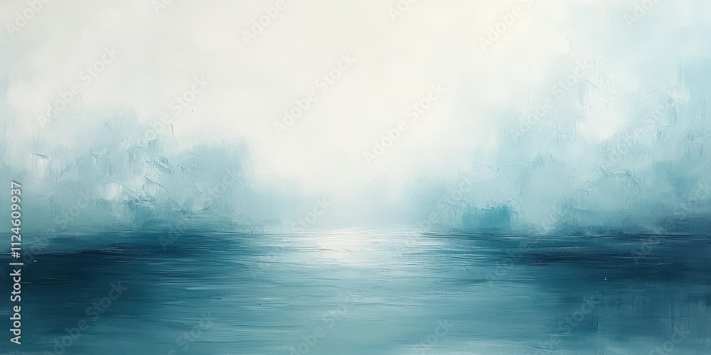 Abstract Art Background Oil Painting in Aqua and White Soft Pastel Colors Abstract Art Background Oil Painting in Aqua and White Soft Pastel Colors