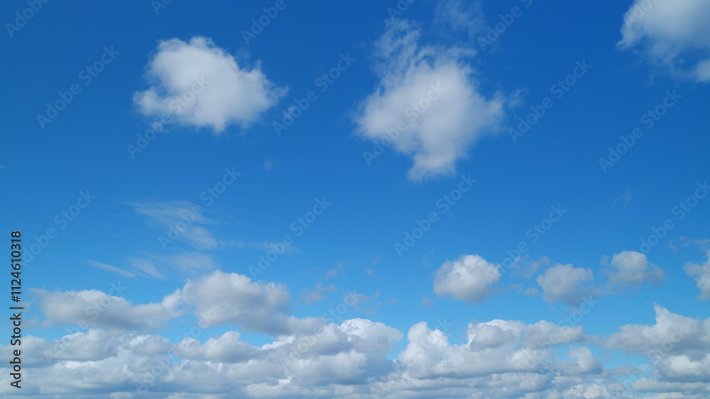 Clouds move in the blue sky. Running clouds against the blue sky. Timelapse. Clouds move in the blue sky. Running clouds against the blue sky. Timelapse.