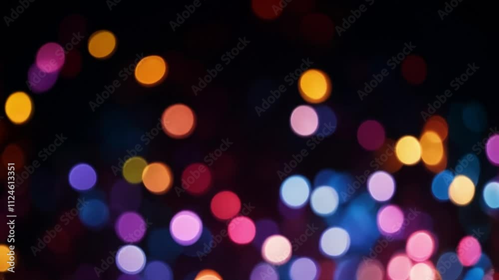 digital abstract artwork featuring a vibrant array of multicolored bokeh lights against a dark background digital abstract artwork featuring a vibrant array of multicolored bokeh lights against a dark background