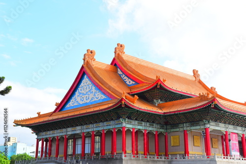 
Taipei City, Taiwan-December 09, 2024: Chiang Kai-shek Memorial Hall is a national monument located in Zhongzheng District, Taipei City. There are many garden landscapes and squares in the park.
 photo