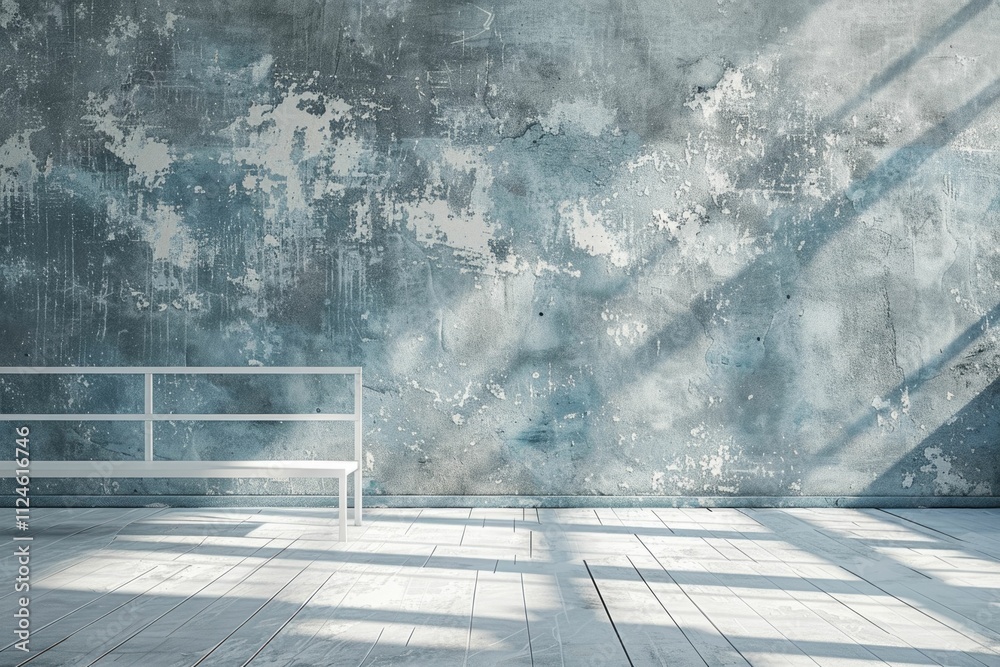Fototapeta premium White and grey studio background for product presentation.