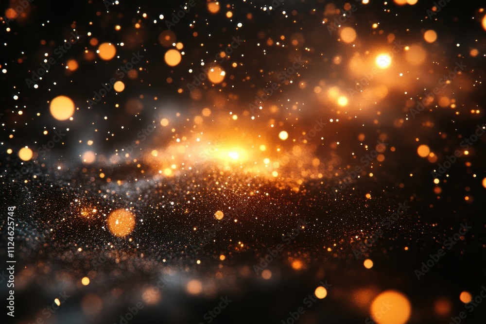 Fototapeta premium A mesmerizing abstract background featuring glowing particles and shimmering lights.