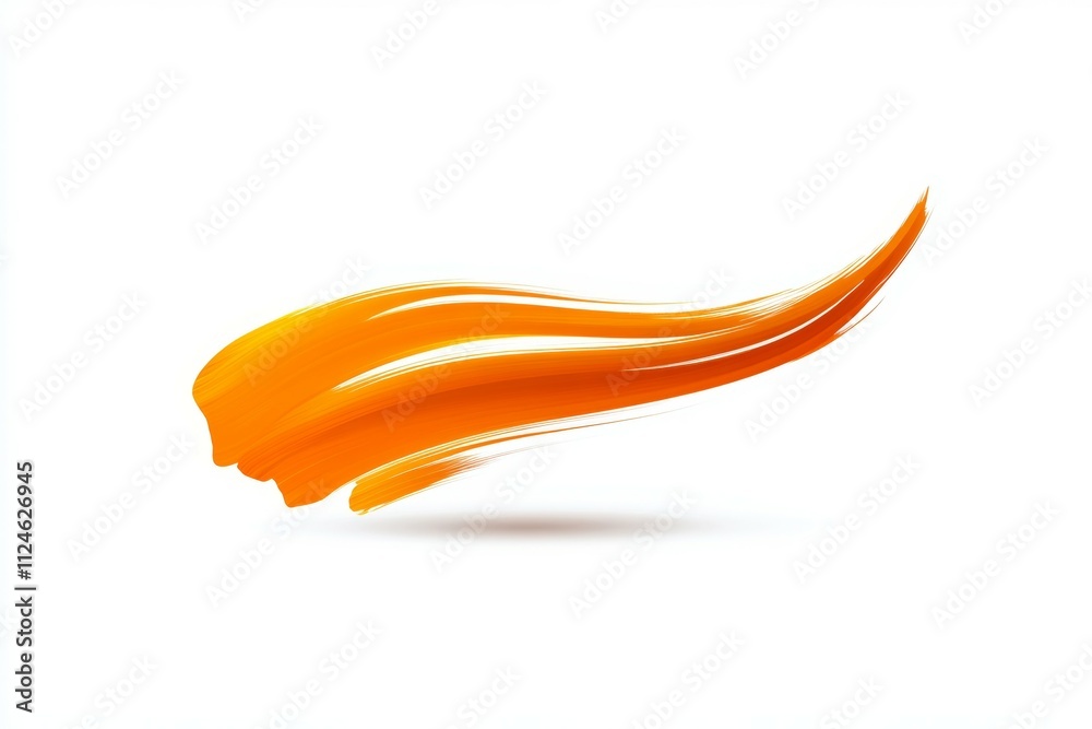 A long orange brush stroke A long orange brush stroke
