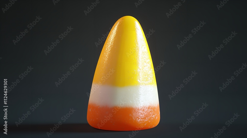 Fototapeta premium A single candy corn a traditional Halloween treat