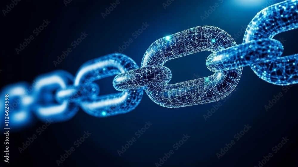 Abstract Digital Chain Link Network Connection Abstract Digital Chain Link Network Connection