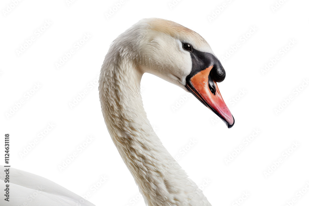 Captivating Hyperrealistic Swan in Side Profile Showcasing Its Graceful Long Neck for Artistic Projects and Nature-themed Designs Captivating Hyperrealistic Swan in Side Profile Showcasing Its Graceful Long Neck for Artistic Projects and Nature-themed Designs