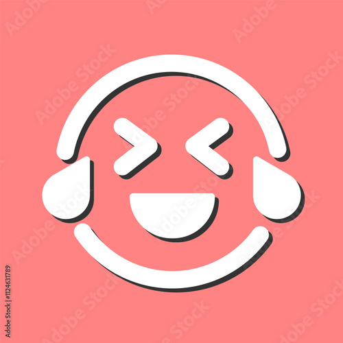Face with Tears of Joy Vector Icon