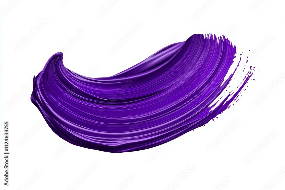 A purple brush stroke on a white background A purple brush stroke on a white background
