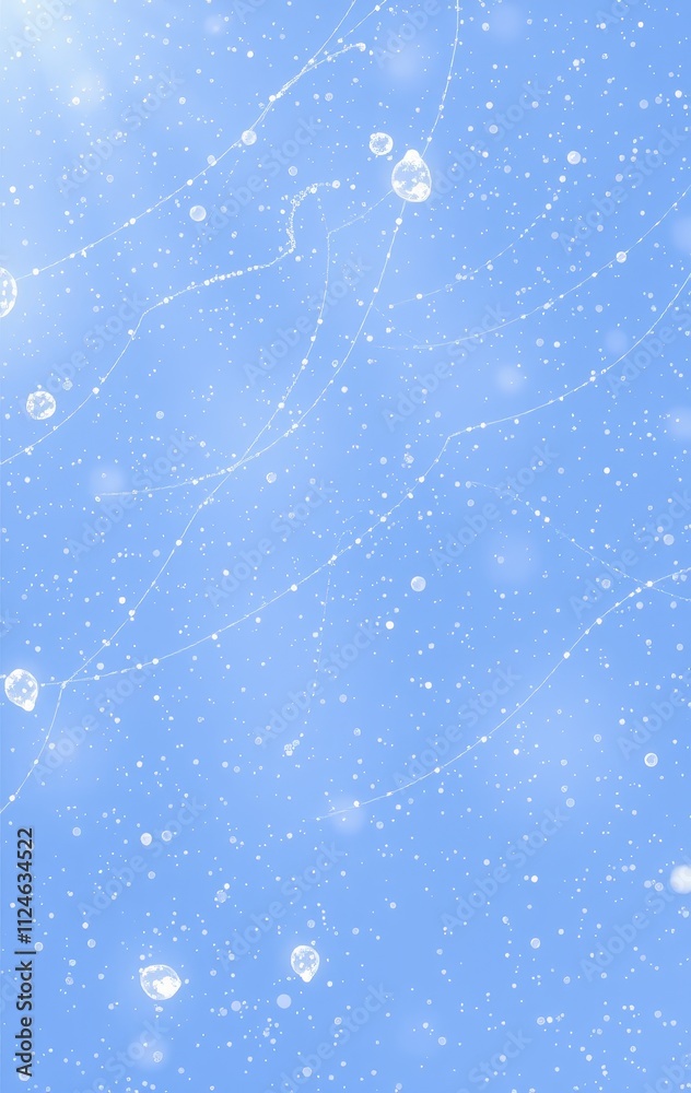 Abstract Blue Background With White Bubbles And Lines Abstract Blue Background With White Bubbles And Lines