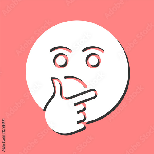 Thinking Face Vector Icon