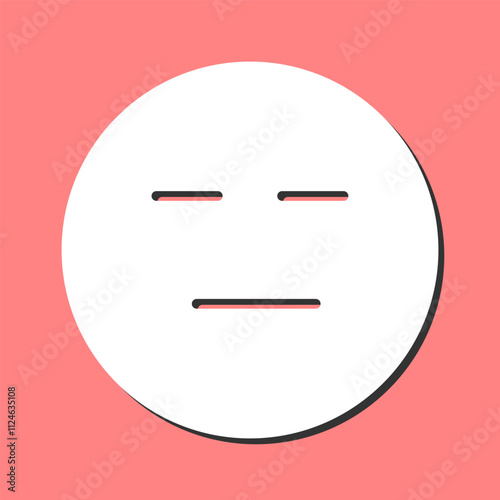 Neutral Face Vector Icon