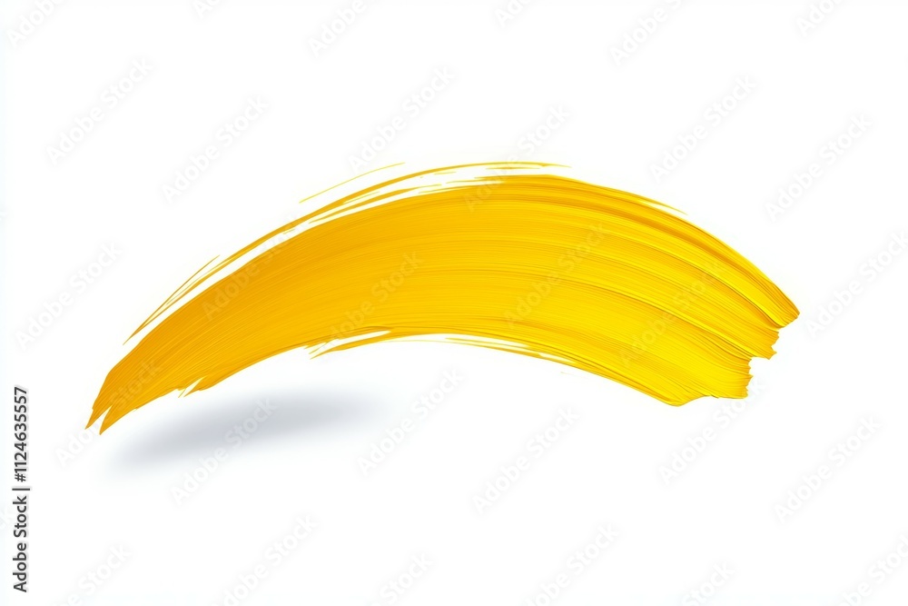 A yellow brush stroke on a white background A yellow brush stroke on a white background