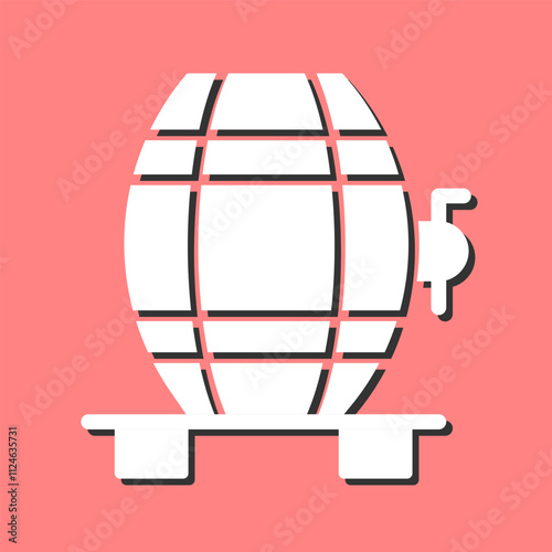 Wine Cask Vector Icon