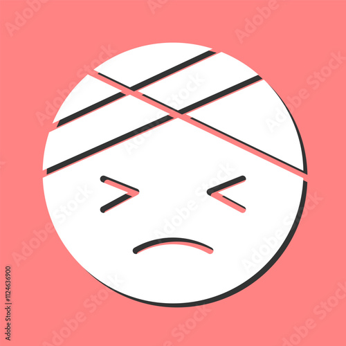 Face with Head-Bandage Vector Icon