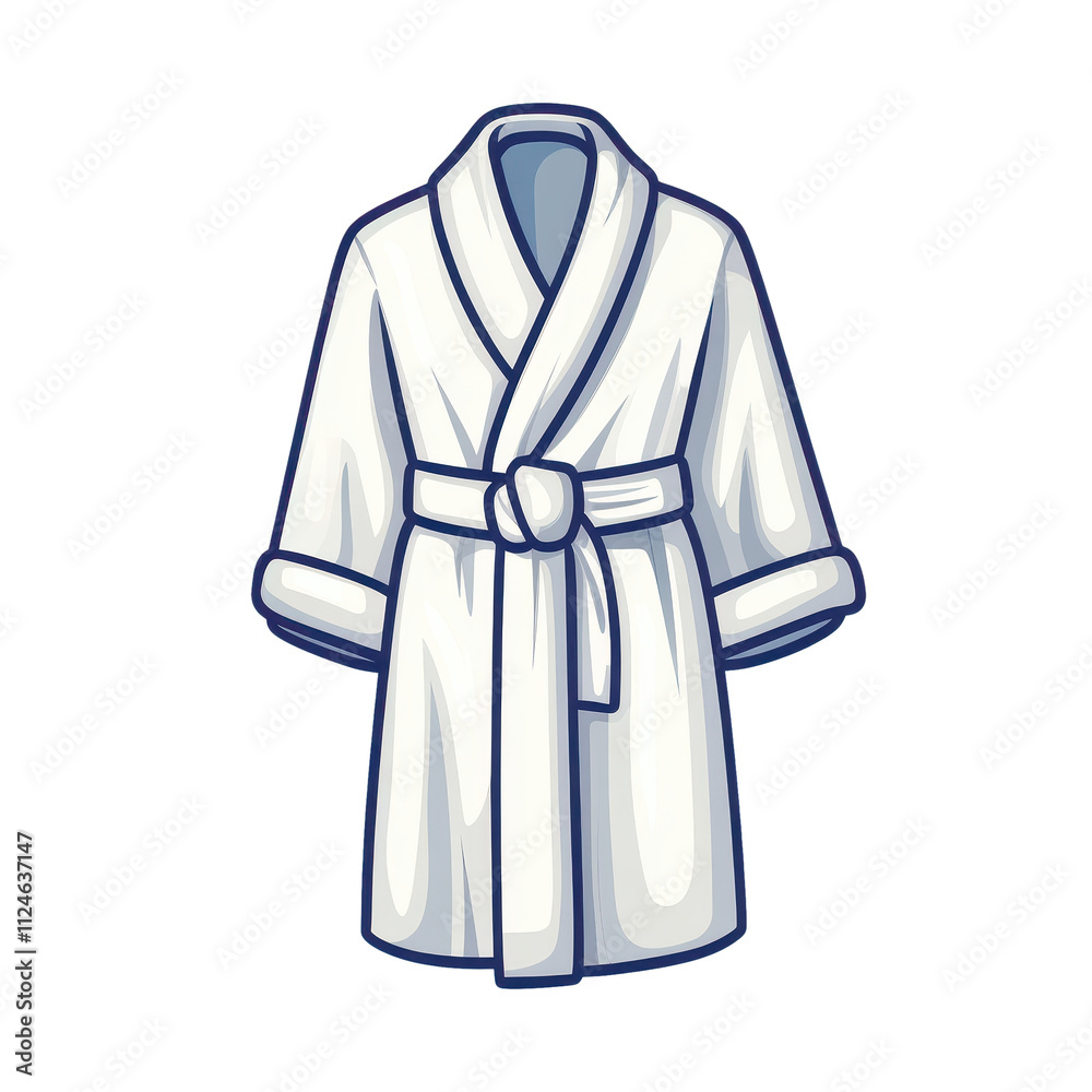Cozy Bathrobe Icon with Belt and Collar Symbol of Comfort and Relaxation Cozy Bathrobe Icon with Belt and Collar Symbol of Comfort and Relaxation