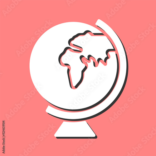 Earth Globe Europe-Africa Vector Icon