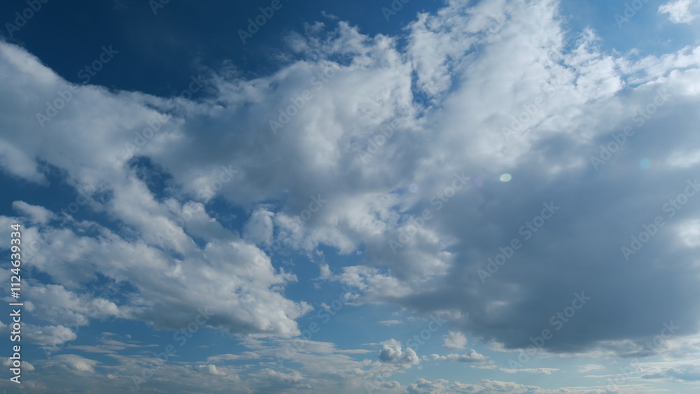 Clouds with blue light blue sky in horizon. No birds and free of defects. Cloudscape nature background texture. Timelapse. Clouds with blue light blue sky in horizon. No birds and free of defects. Cloudscape nature background texture. Timelapse.