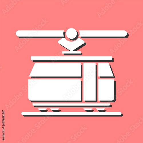 Tram Car Vector Icon