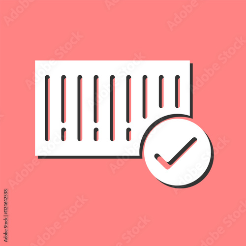 Barcode Check-in Vector Icon