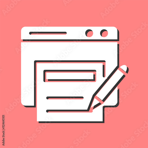 News Blog Vector Icon