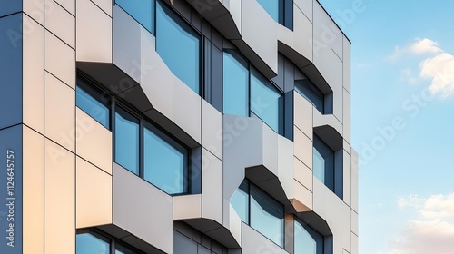 A building facade mimicking honeycomb structures for natural ventilation photo