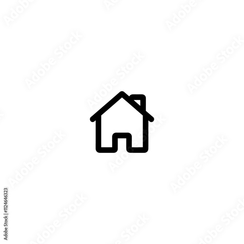 Home flat icon, House logo, Etitable home icon silhouette vector style